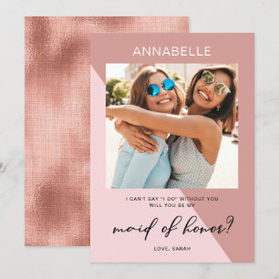 Invitation Proposition d'Honneur Rose moderne