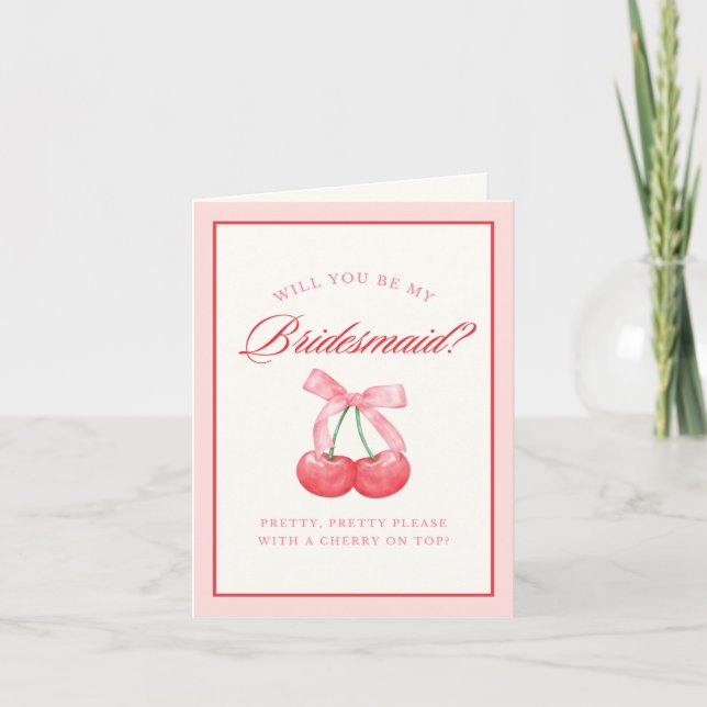 Invitation Proposition d'une demoiselle d'honneur à la coquet (Devant)