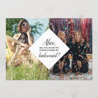 Invitation Proposition d'une servante moderne chic Collage mo