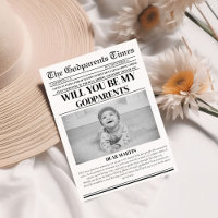 Proposition moderne Godparent Journal Baptême