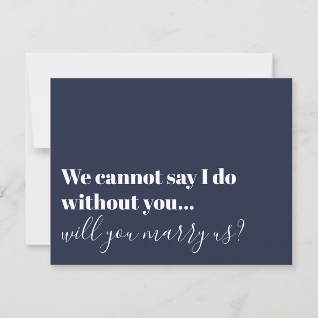 Invitation Proposition officielle de typographie Épousez-nous (Devant)