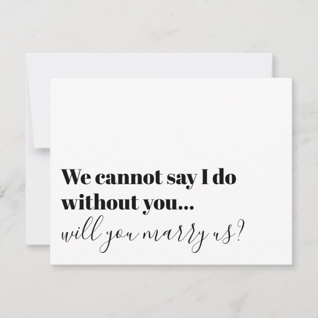 Invitation Proposition officielle de typographie Épousez-nous (Devant)