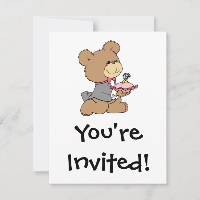 Invitation proposition ou conception de l'ours en peluche por (Devant)