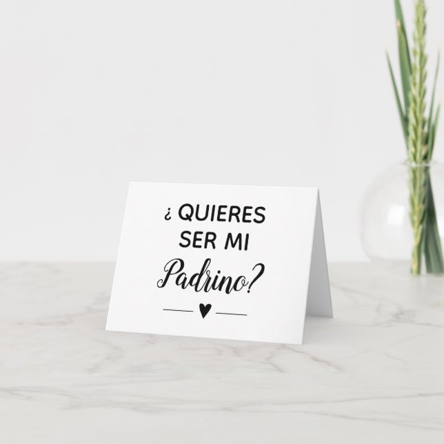 Invitation Proposition Quieres Ser Mi Padrino (Devant)