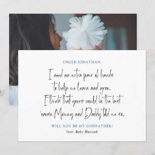 Invitation Proposition simple de parrain photo