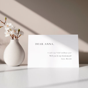 Invitation Proposition simple minimale élégante de la servant