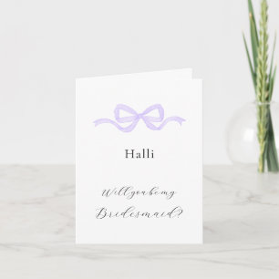Invitation Proposition Subtile de la servante Lilac Bow