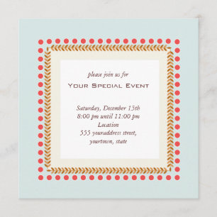 Invitation propre et élégante
