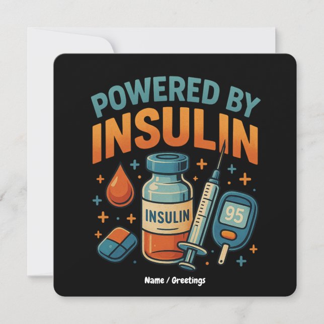 Invitation Propulsé par Insuline Diabète Sensibilisation Cita (Devant)