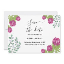 Protea Flower Garden Enregistrer la date Mariage