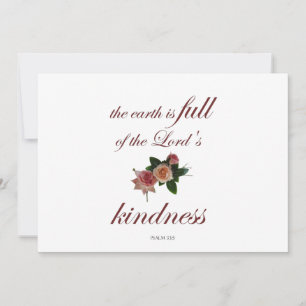 Invitation Psaume-33, La terre est pleine de la bonté du Seig