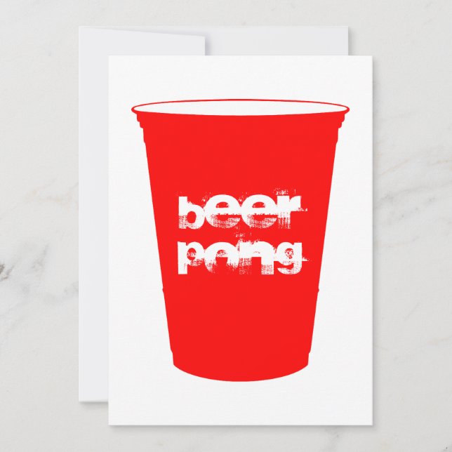 Invitation puanteur de bière : tasse rouge de partie (Devant)