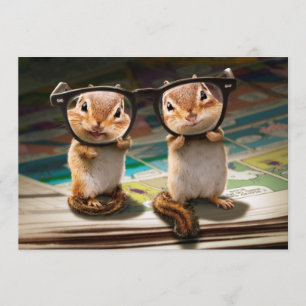Invitation Puces dans les lunettes de lecture