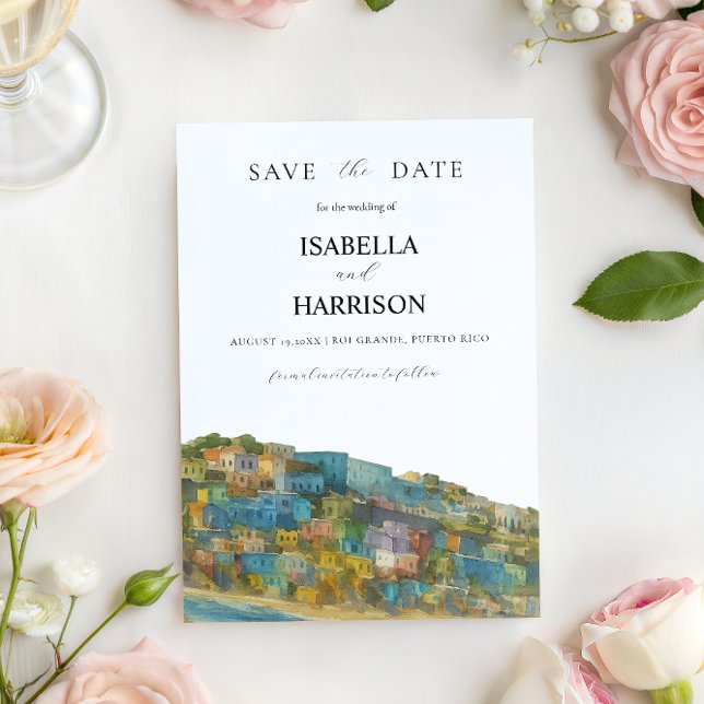 Invitation Puerto Rico Save the Date Template (Créateur téléchargé)