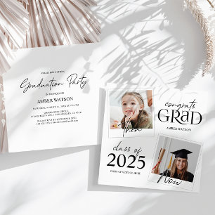 Invitation Puis Et Maintenant 2 Diplôme photo