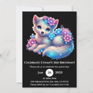 Invitation Pup Fleur Pastel Anniversaire