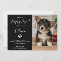 Puppy Shower Party - Elegant moderne Noir Nouveau 