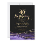 Purple Black Gold Agate 40e anniversaire