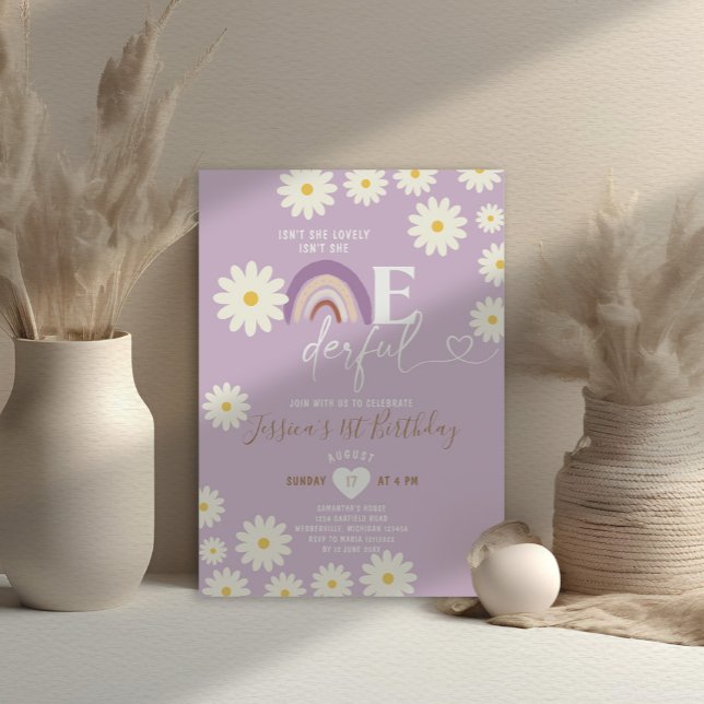 Invitation Purple Daisy Flowers n'est-elle pas merveilleux an (Créateur téléchargé)