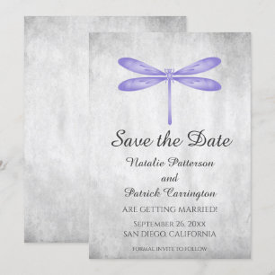 Invitation Purple Dragonfly Enregistrer l'Invitation de date