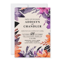 Purple enchanté + Mariage d'Halloween floral orang