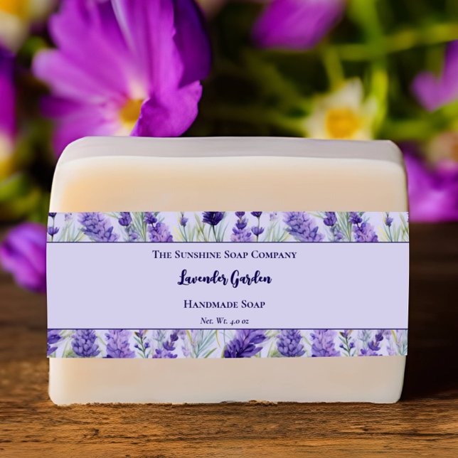 Invitation Purple Floral Lavande Jardin Bande de savon ventre (Créateur téléchargé)