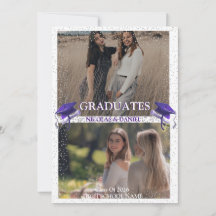 Purple Gray double Graduation Party 2 photo