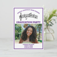 Purple High School Choir Photo Graduation Party