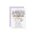 Purple Lilac Floral Livre Nouveau Chapitre Fête de