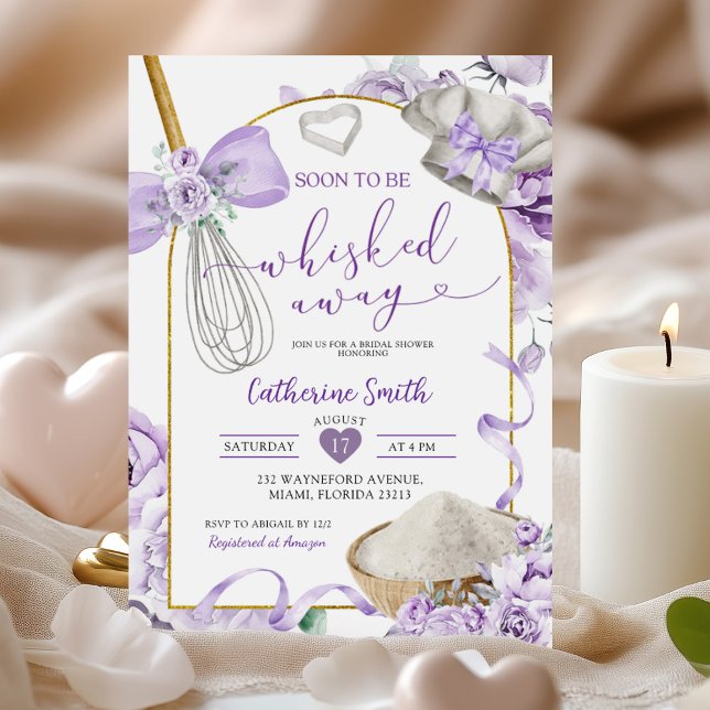 Invitation Purple Lilac Quitte La Fête des mariées (Créateur téléchargé)
