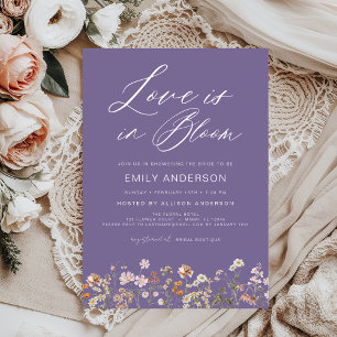 Invitation Purple Love est dans Bloom Fleur sauvage Fête des 