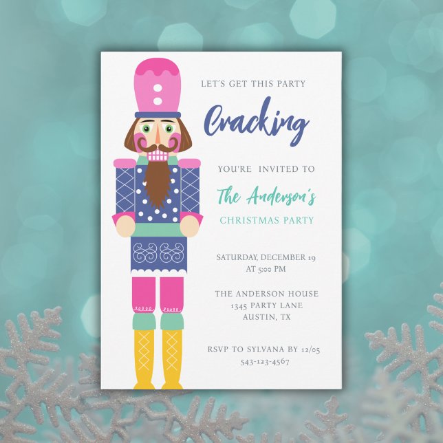 INVITATION PURPLE NOËL NUTCRACKER FÊTE DE FÊTE (Créateur téléchargé)