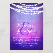Purple Ombre Hanging Fairy Twinkle Lights Mariage