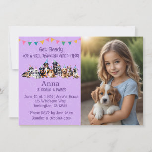 Invitation Purple Photo Chien Chien Chien Chien Chien Anniver