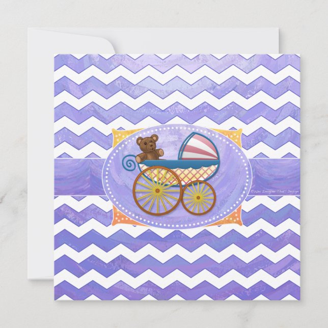 Invitation Purple Sun Baby Stuff (Devant)