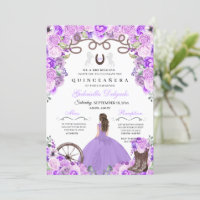 Purple Western Charra Girl Ranchero Quinceanera