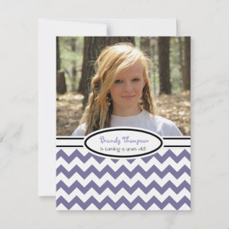 Invitation Purple & White Chevron : Image:Invitation de la fê