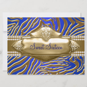 Invitation Purple Zebra Sweet 16 Party