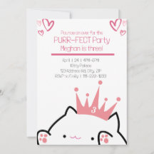 Purr-fect Princess Pink Cat Girl Anniversaire