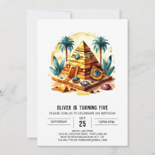 Invitation Pyramides égyptiennes modernes et anciennes d'Égyp
