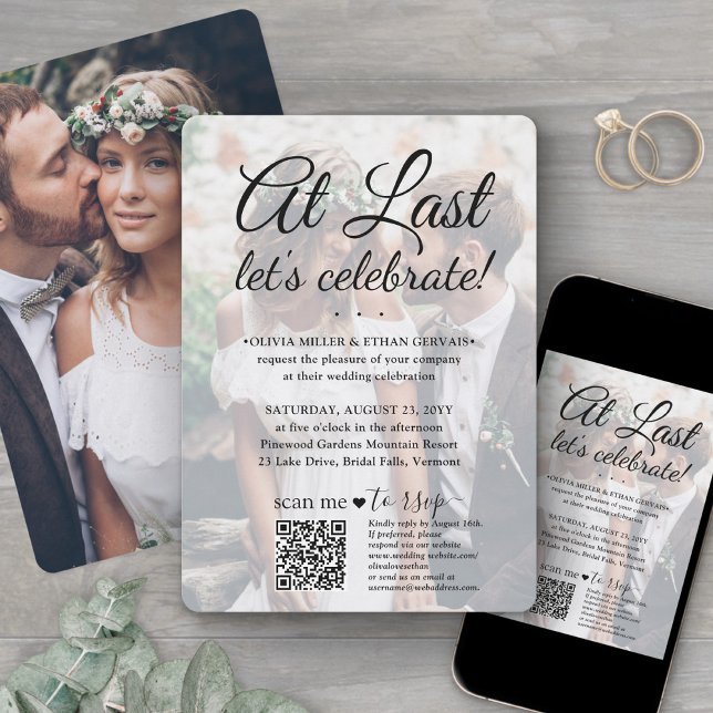 Invitation QR Code de réponse pour le mariage 2 Photo Enfin (Créateur téléchargé)