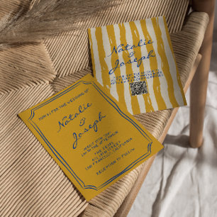 Invitation QR Code Italien Main Écrits Mariage