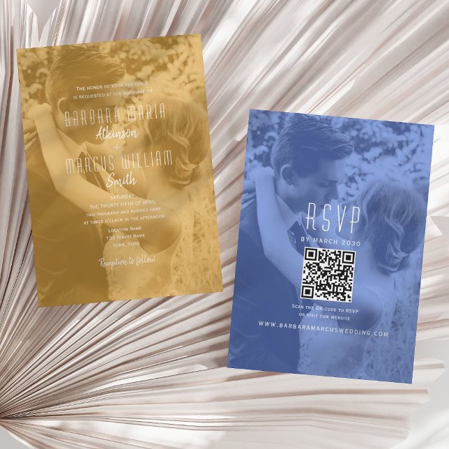 Invitation QR Code Photo Wedding (Créateur téléchargé)