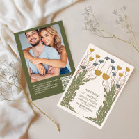 QR Code Vintage Floral Art Nouveau Mariage