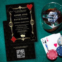 QR Or Art Déco Casino Vegas Poker Mariage Années 1