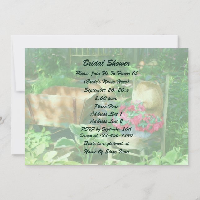 Invitation Quaint Flower Garden Bridal Shower  (Devant)