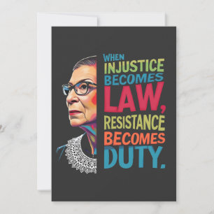 Invitation Quand l'injustice devient loi, la résistance devie