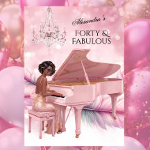 Quarante élégant fabuleux anniversaire piano rose