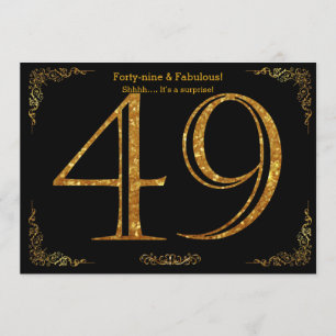 Invitation quarante-neuvième Fête d'anniversaire, styl de