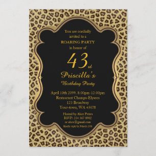 Invitation quarante-troisième, fête d'anniversaire